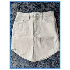 Triarchy 🫐 Big Girls Cream Denim Mini Skirt